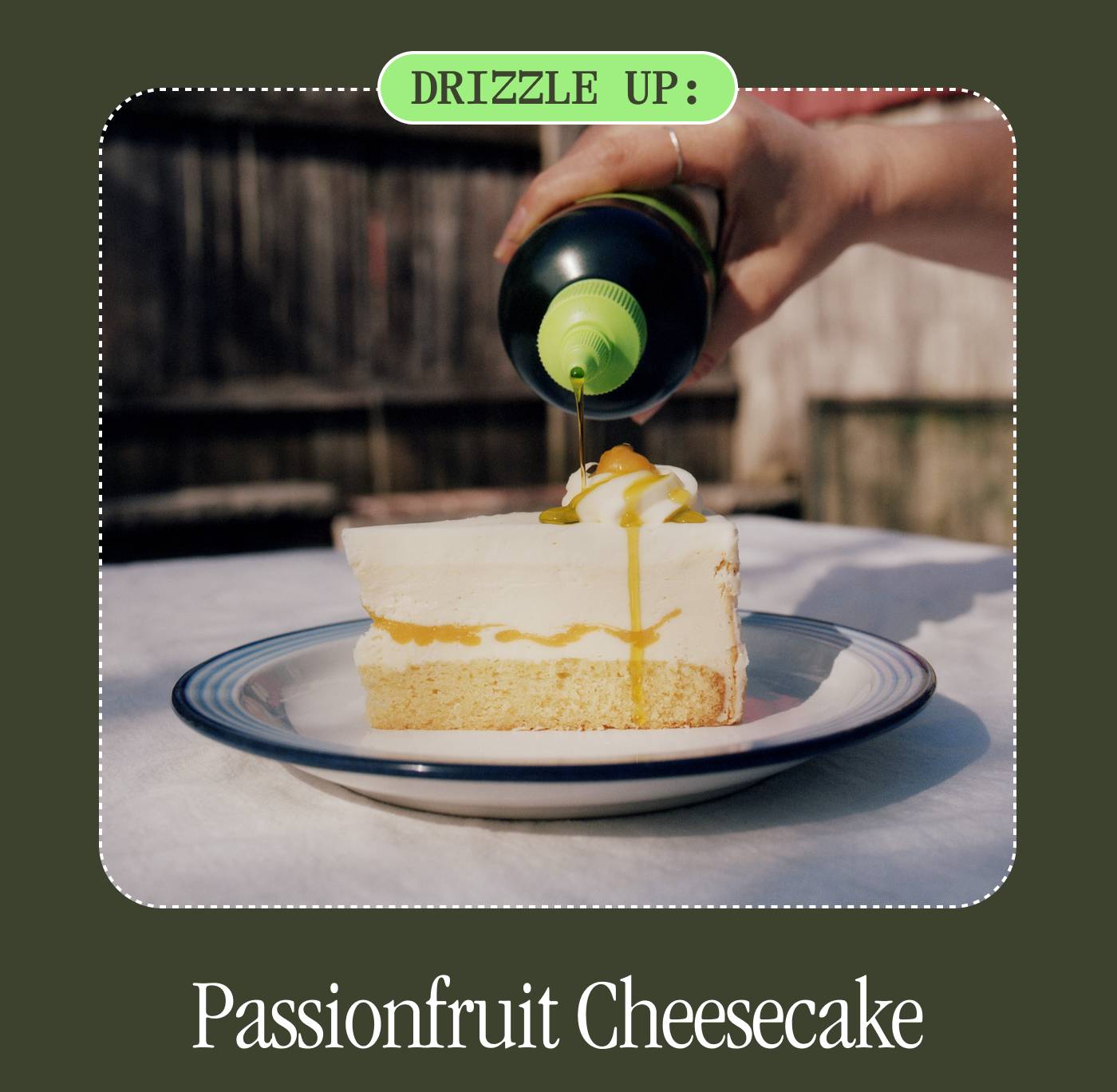 Drizzle up: Passionfruit Cheesecake