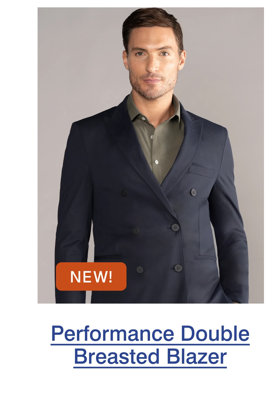 Performance Double Breasted Blazer