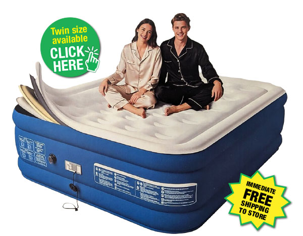 Queen Air Mattress with Built-In Pump - ONLY $39.99 After Rebate*!