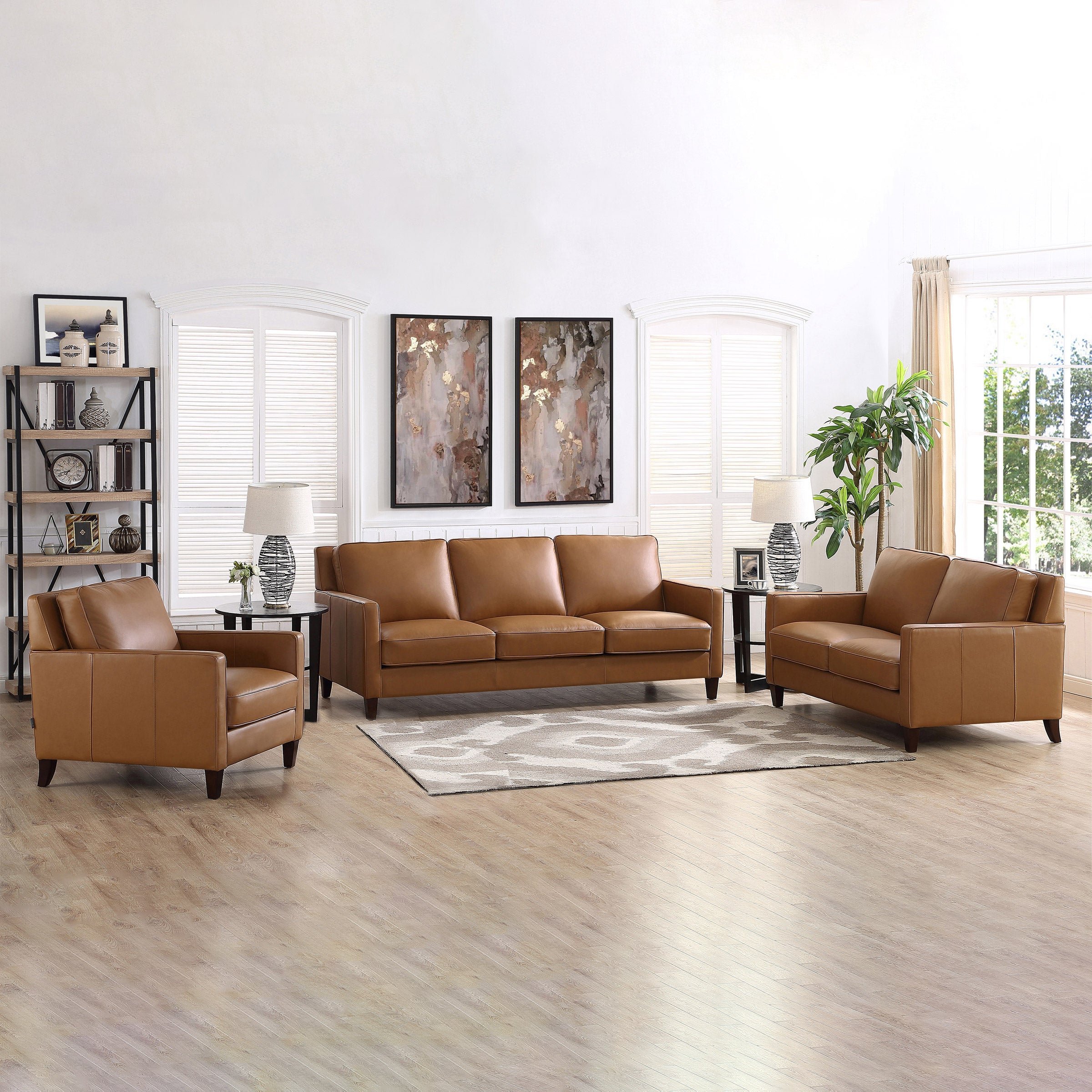West Park 3-Piece Leather Set