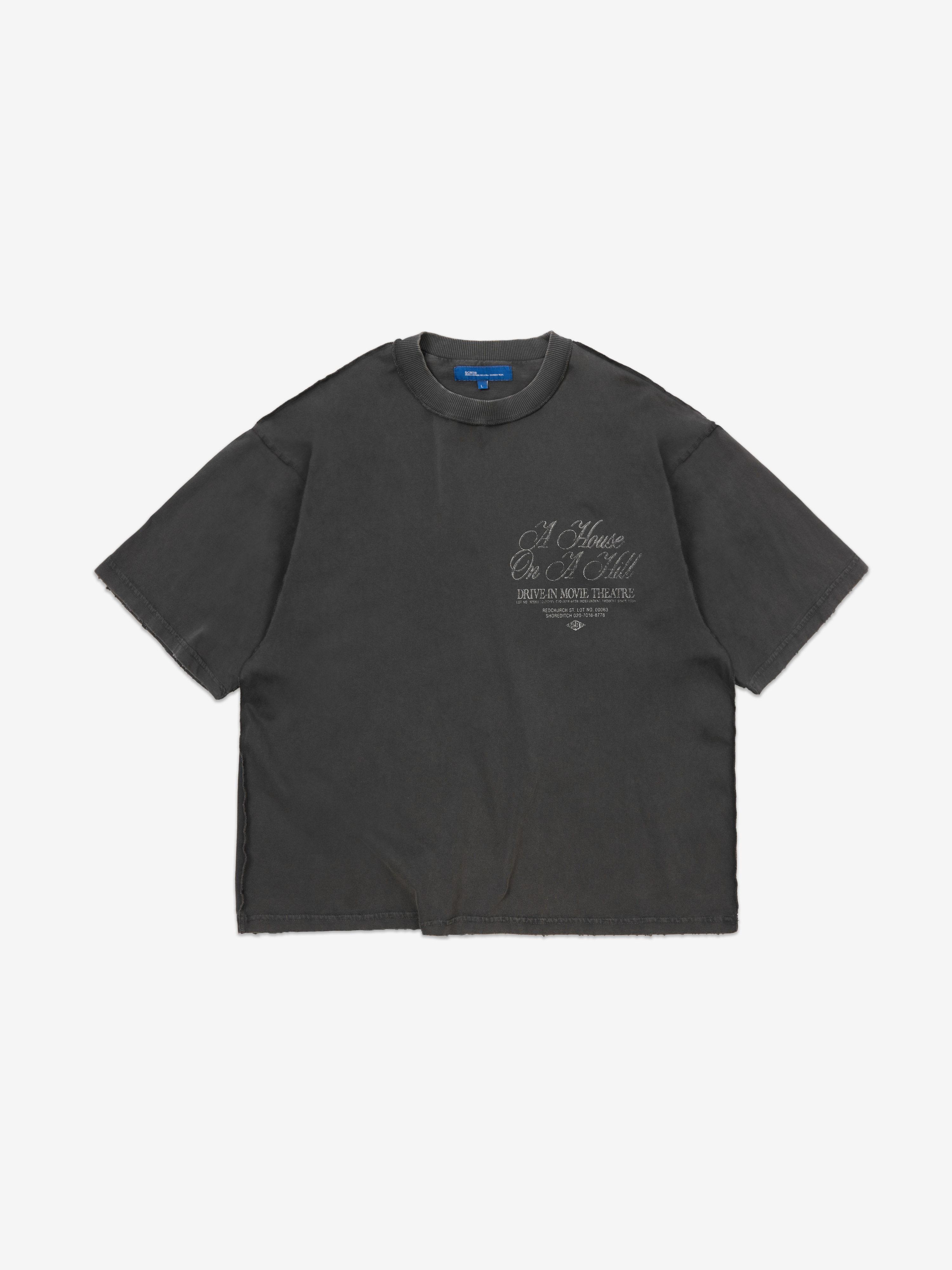 Image of Theatre Cropped T-Shirt - Washed Black