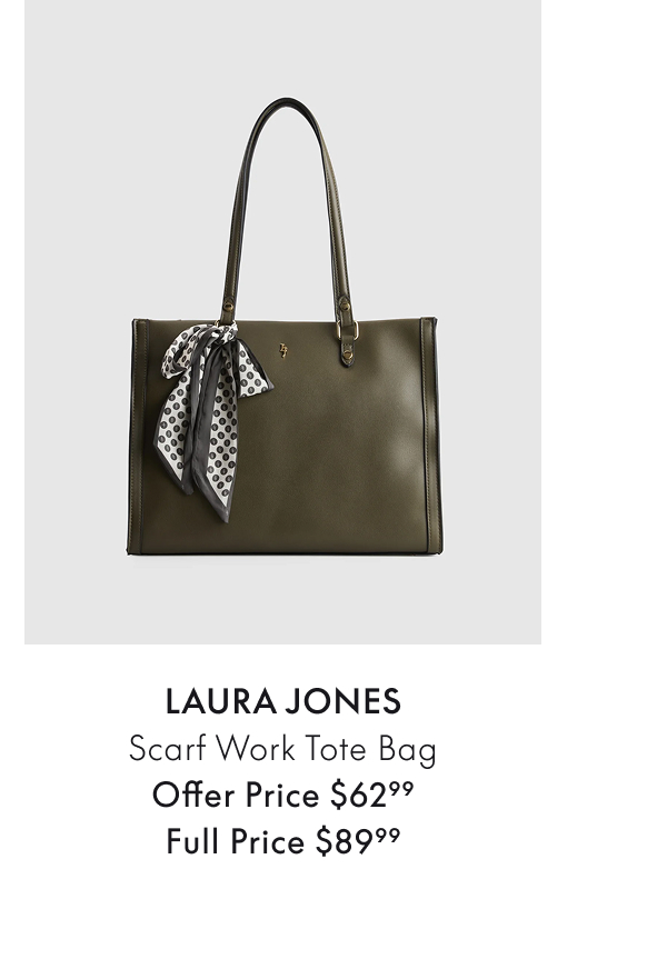 LAURA JONES Scarf Work Tote Bag