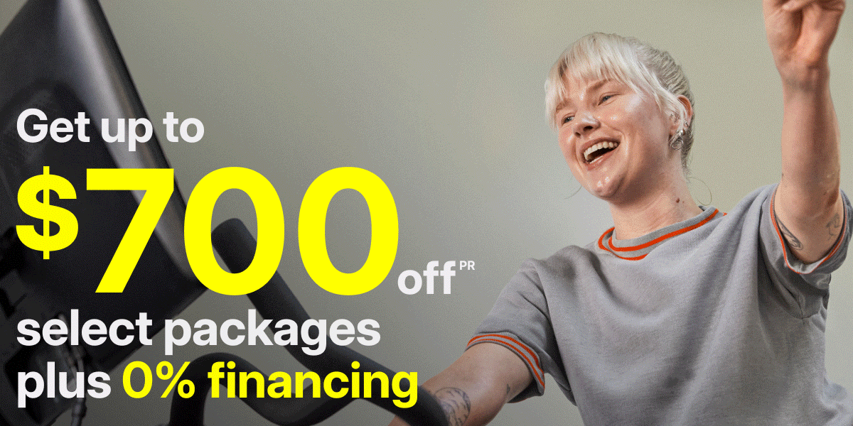 Get up to $700 off select packages plus 0% financing