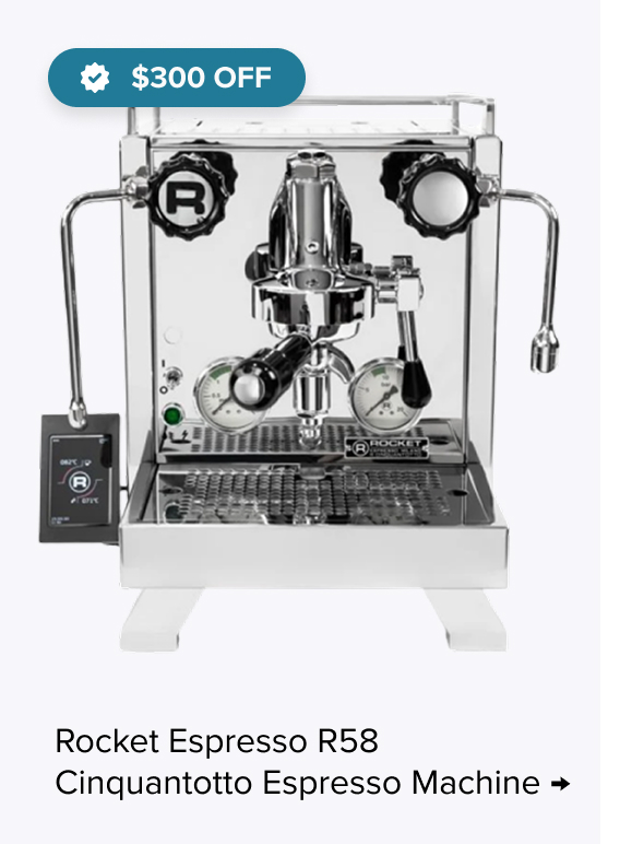 Rocket Espresso R58 Cinquantotto Espresso Machine - $300 Off