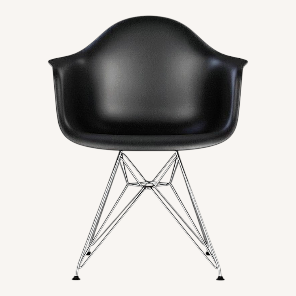 Image of Herman Miller Eames Black Molded Armchair