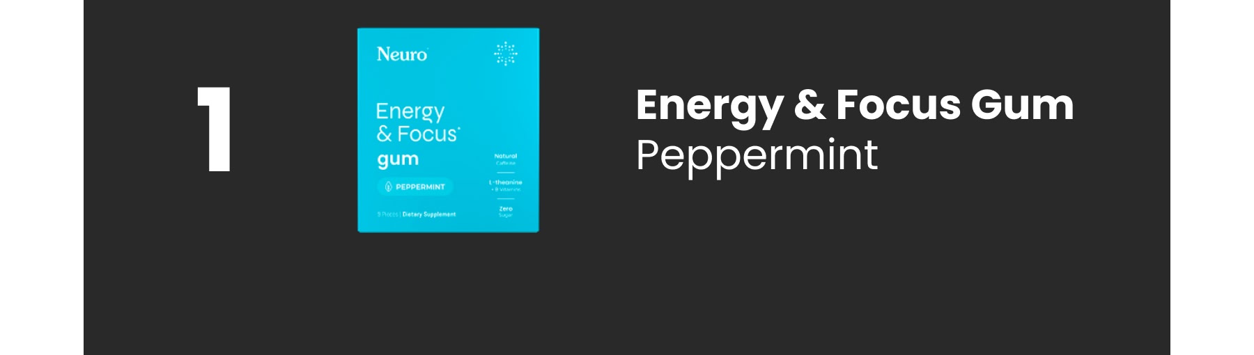 Energy & Focus Gum Peppermint