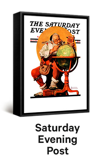 "Santa at the Globe" Saturday Evening Post Cover, December 4,1926 by Norman Rockwell