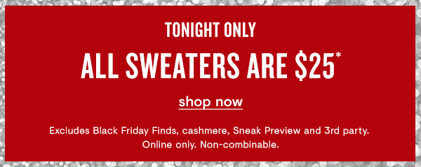 $25 sweaters