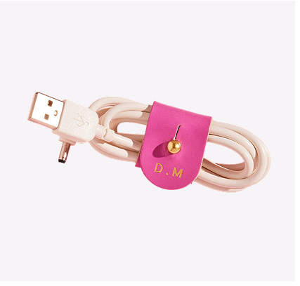 Personalised Leather Cable Tidy