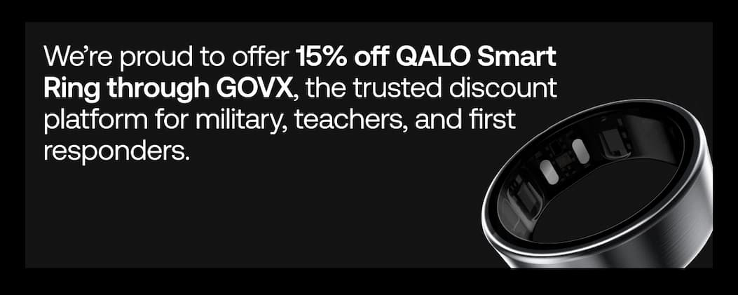15% off QALO Smart Ring through GOVX