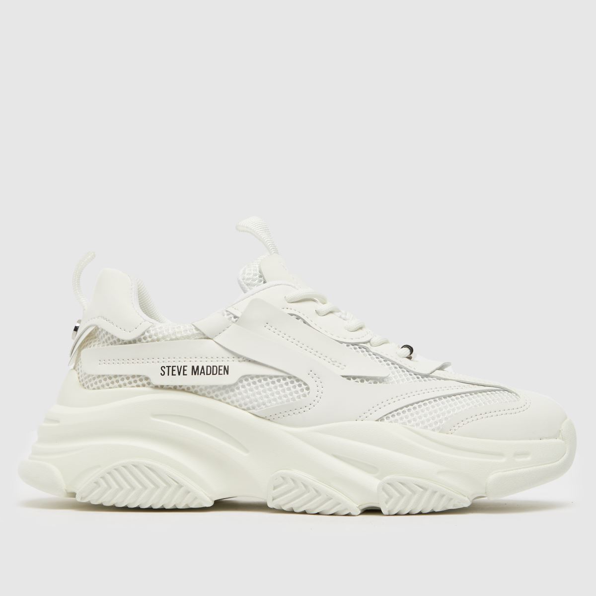 An image of a white Steve Madden trainer