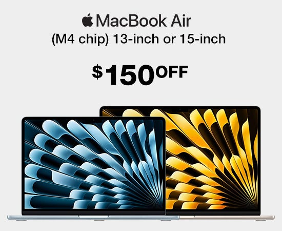 Macbook Air M4 chip 13 inch or 15 inch $150 OFF