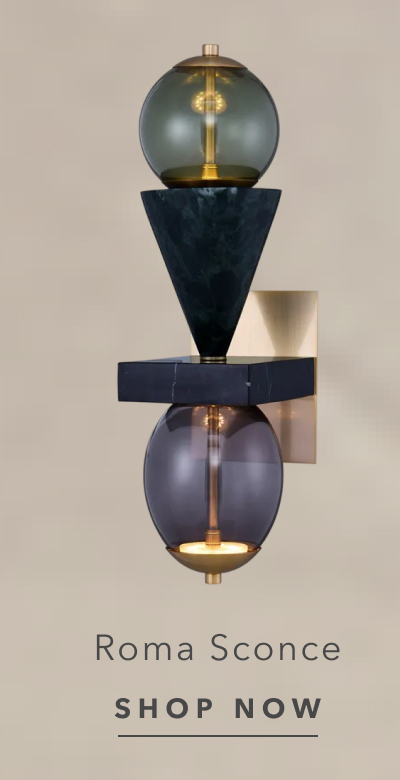 Roma Modern Classic Green Marble Geometric Sconce