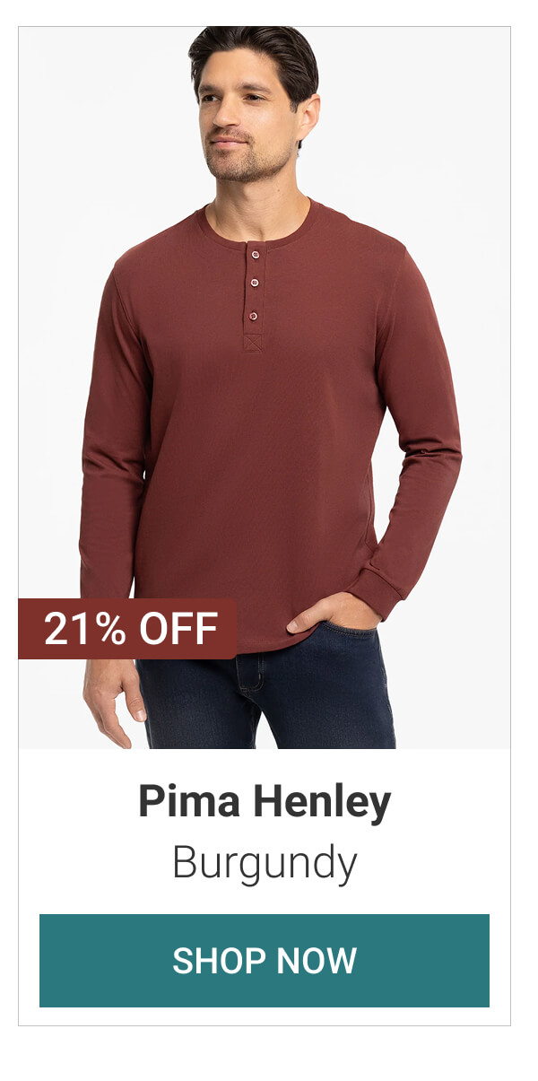 Burgundy Pima Henley