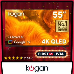 Kogan 55" QLED 4K Smart AI Google TV Product Image