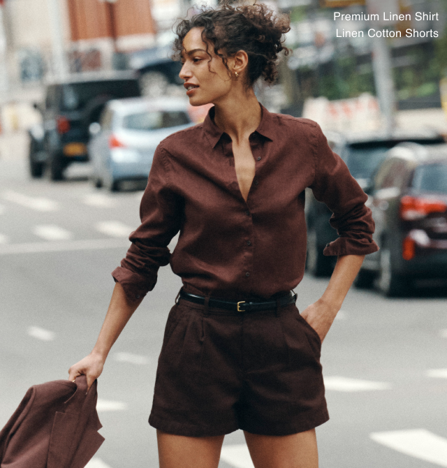 Hero Women Linen Shirt and Shorts