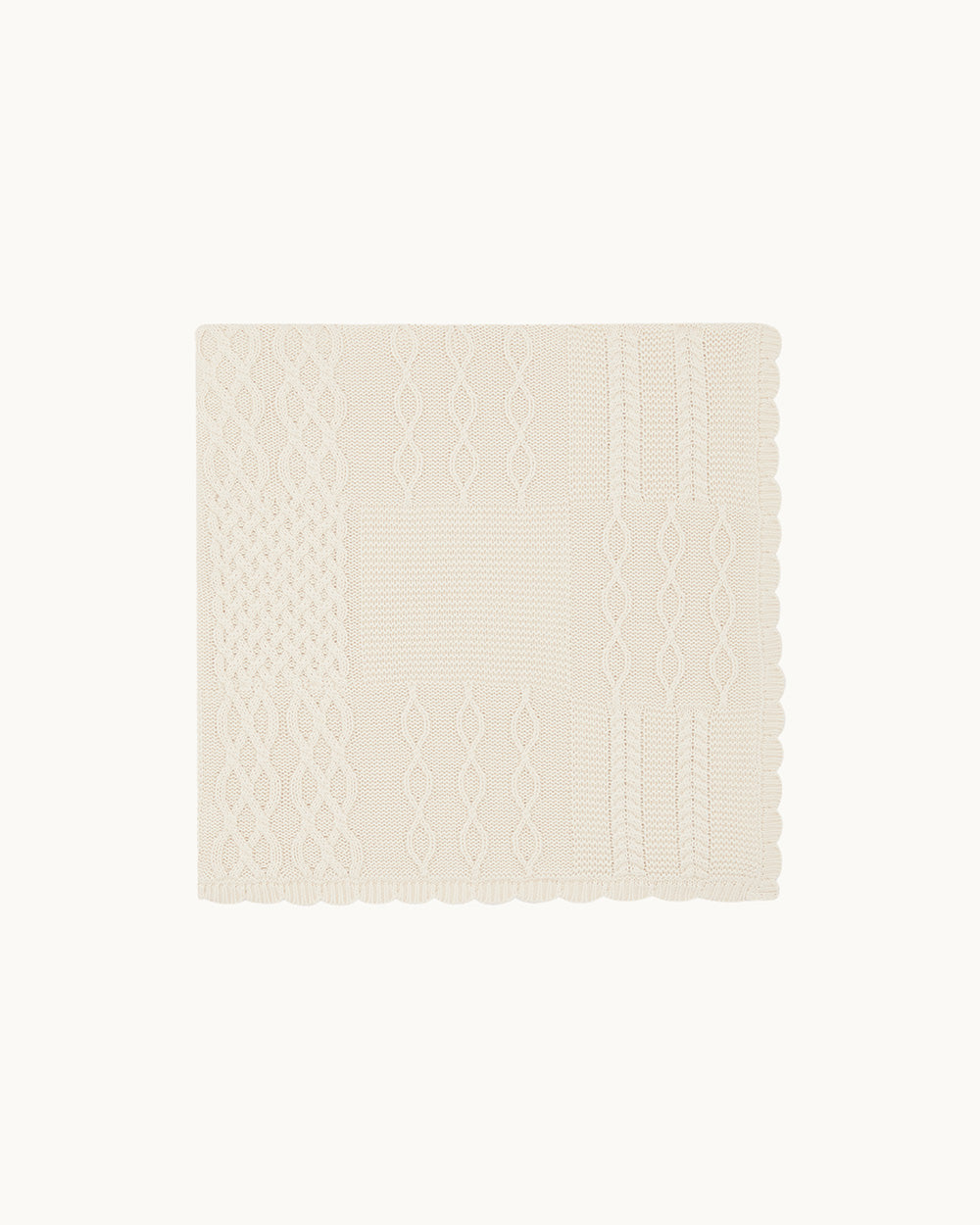 Image of Cotton Blanket - Milky White