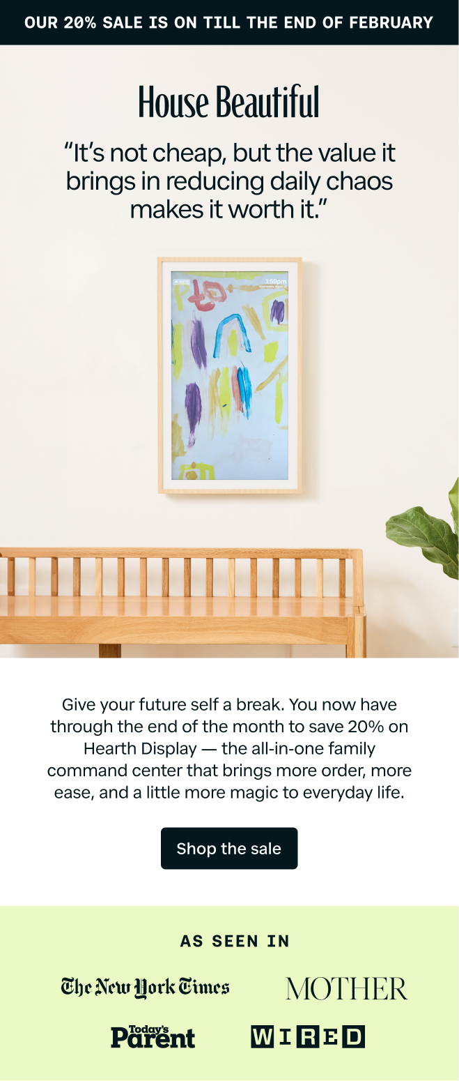 Hearth is 20% Off
