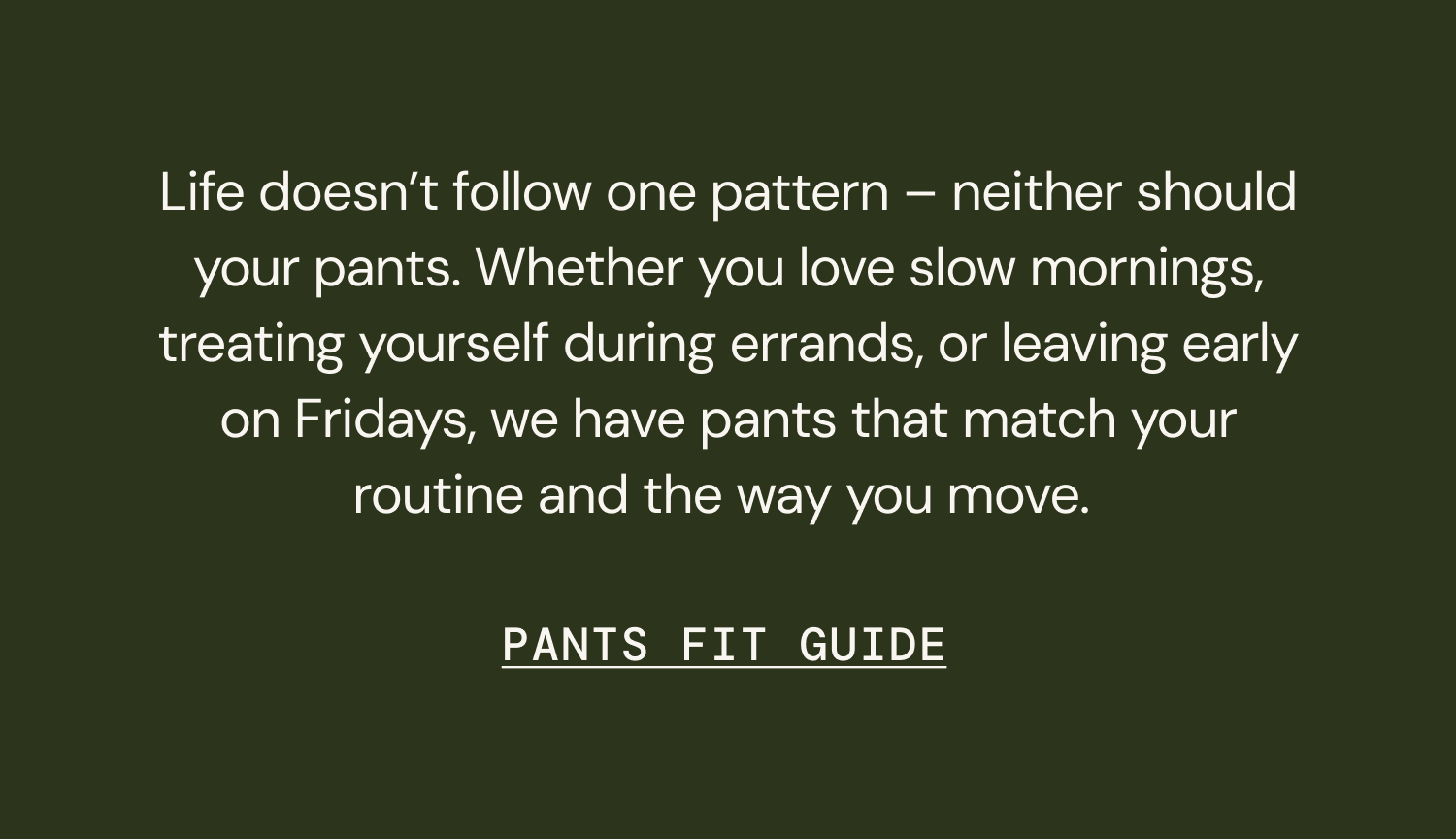Pants Fit Guide