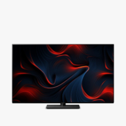 A Sharp AQUOS XLED 4K Google TV on a gray background.