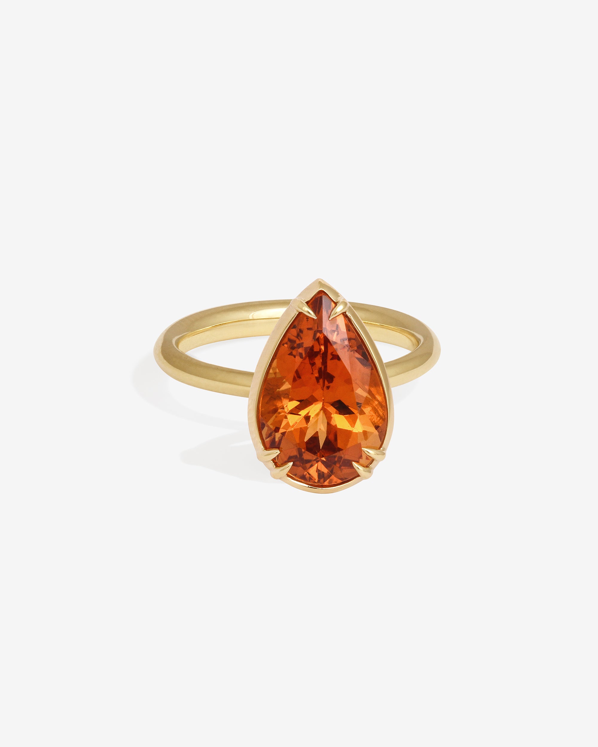 Image of Azalea Pear 3.67ct Spessartite Ring Solid Gold