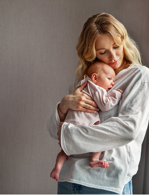 Image of Mother holding Baby