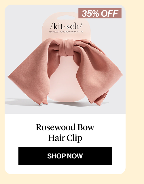 Rosewood Bow Hair Clip