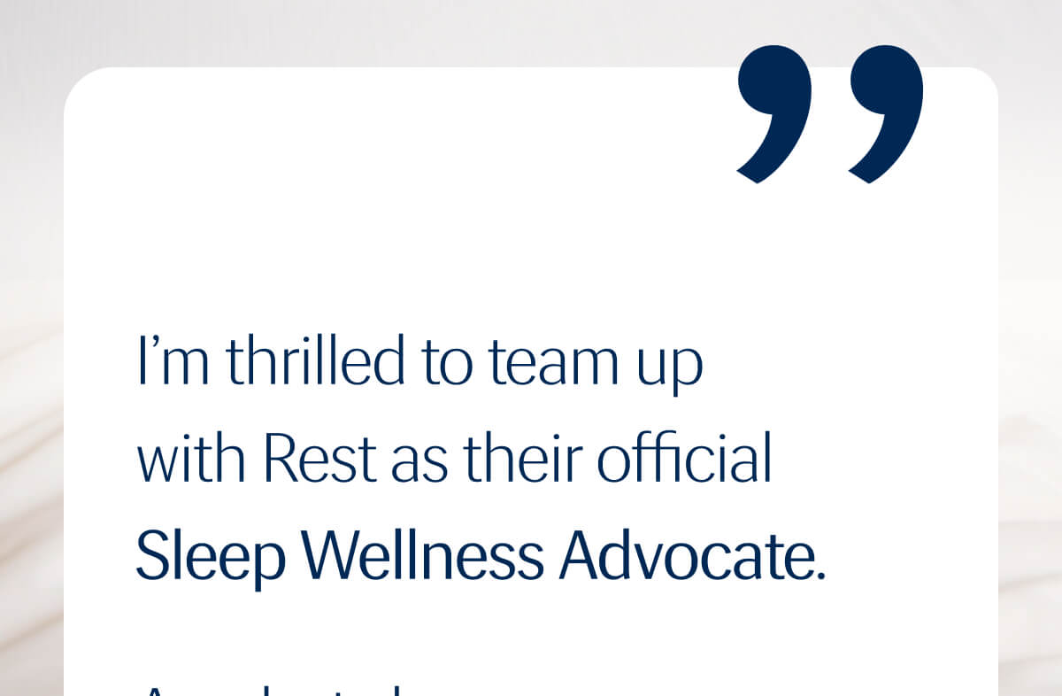 I’m thrilled to team up with Rest as their official Sleep Wellness Advocate. | As a hot sleeper, their Evercool® bedding has genuinely improved my life. — Drew
