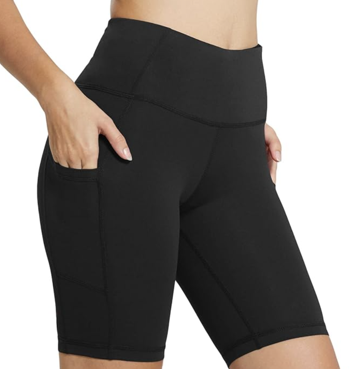 Baleaf 8-Inch Black Biker Shorts
