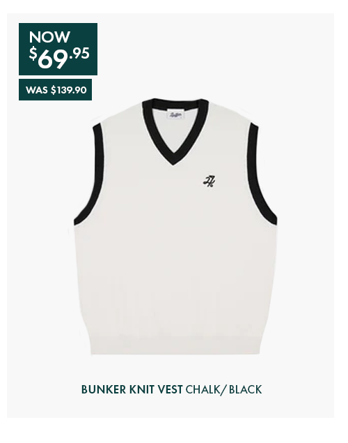 BUNKER KNIT VEST CHALK/BLACK