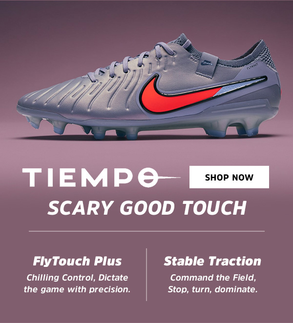 Nike Tiempo – Scary Good Touch      FlyTouch Plus: Chilling Control – Dictate the game with precision.    Stable Traction: Command the Field – Stop, turn, dominate.