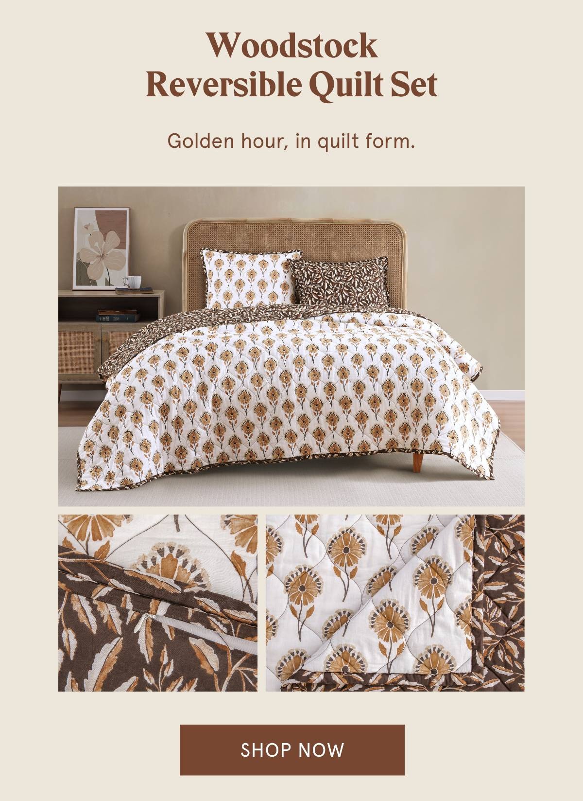 Woodstock Reversible Quilt Set
