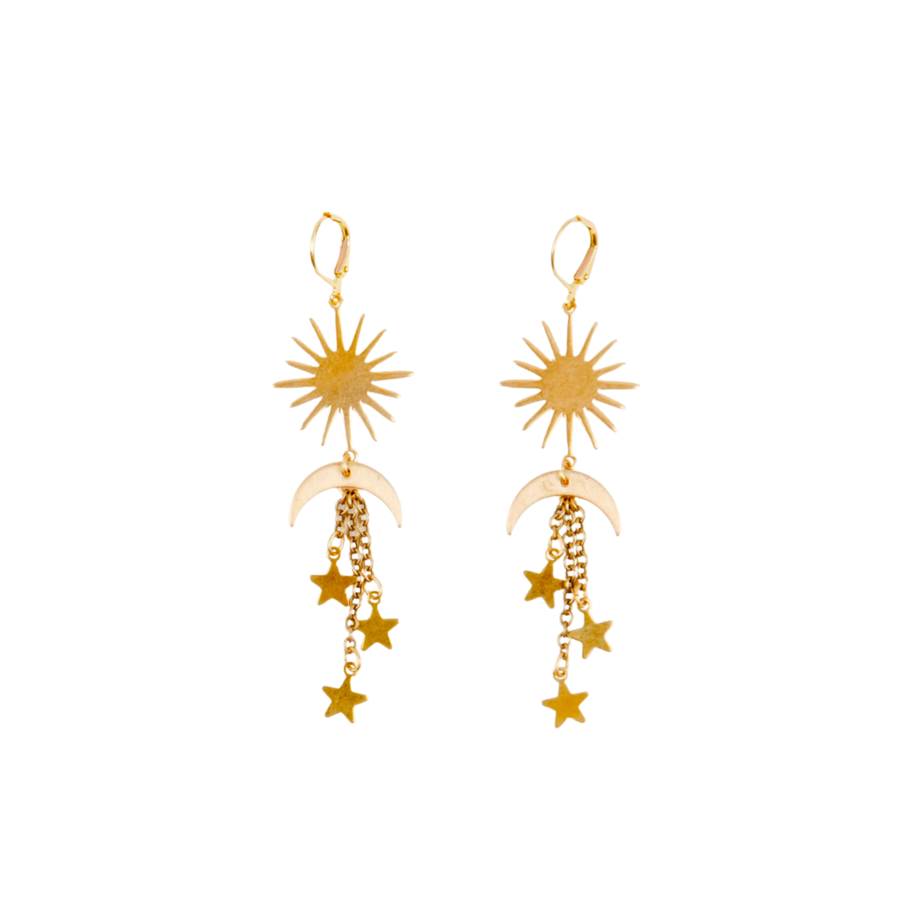 Image of Sun and Moon Dangle Earrings