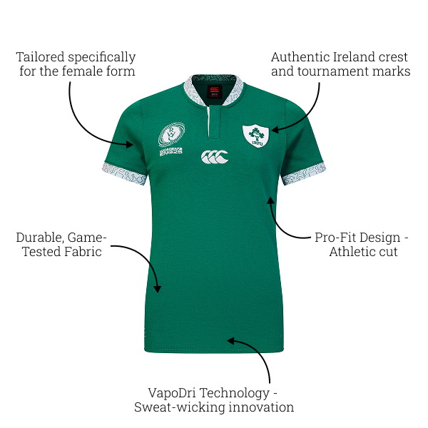 Womens Ireland WRWC Home Pro Jersey Green