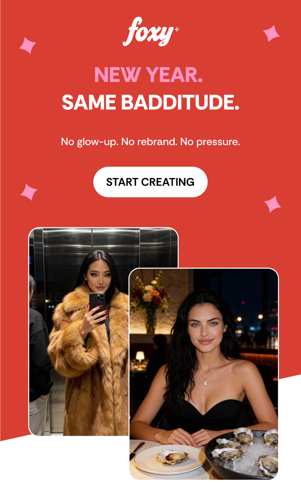 NEW YEAR.  SAME BADDITUDE. No glow-up. No rebrand. No pressure.