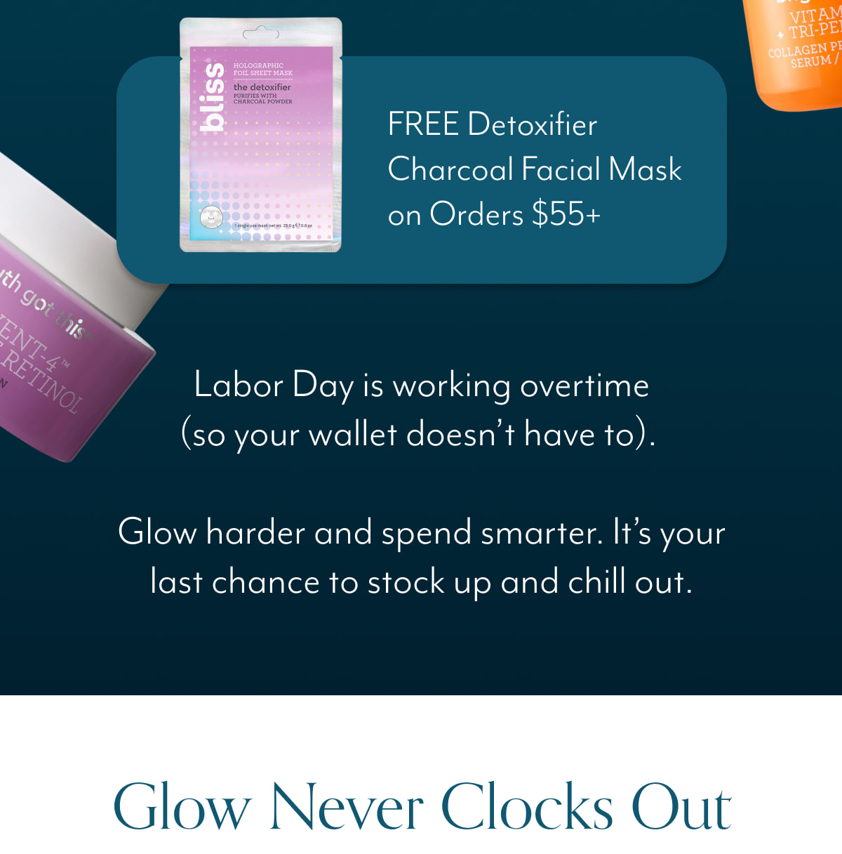Free Detoxifier Charcoal Facial Mask on orders $55+