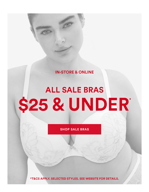Shop Sale Bras $25 & Under*