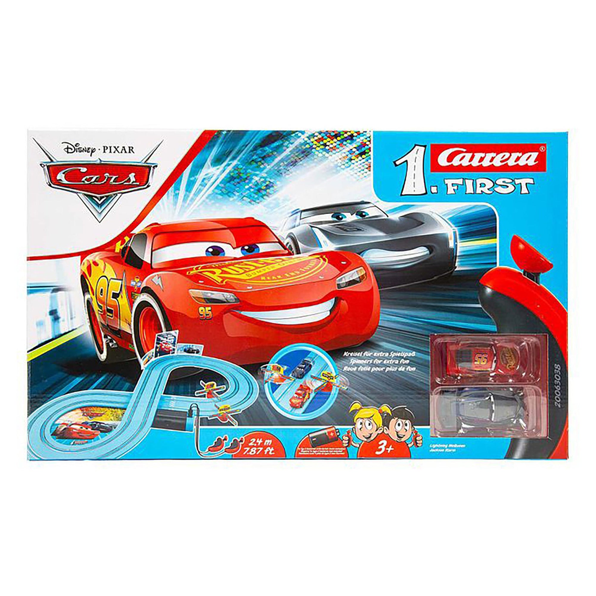 Image of Carrera First 63038 Disney Pixar Cars 3 Power Duel Battery Operated Slot Car Set