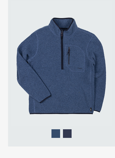 Men's Portell Wool 1/4 Zip Fleece | Finisterre