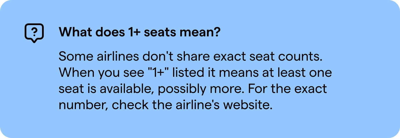 One plus seats explainer