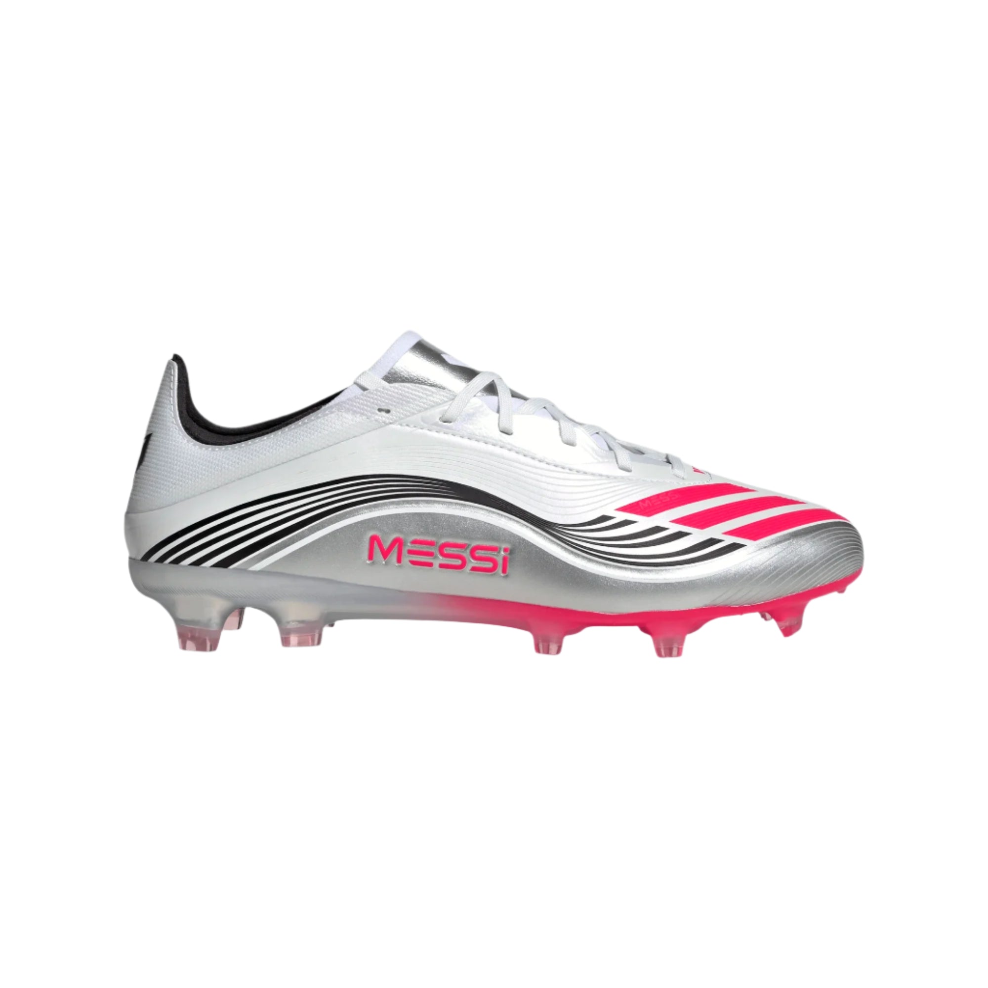 Image of Adidas F50 Messi Pro FG/MG-Cloud White / Core Black / Gold Metallic