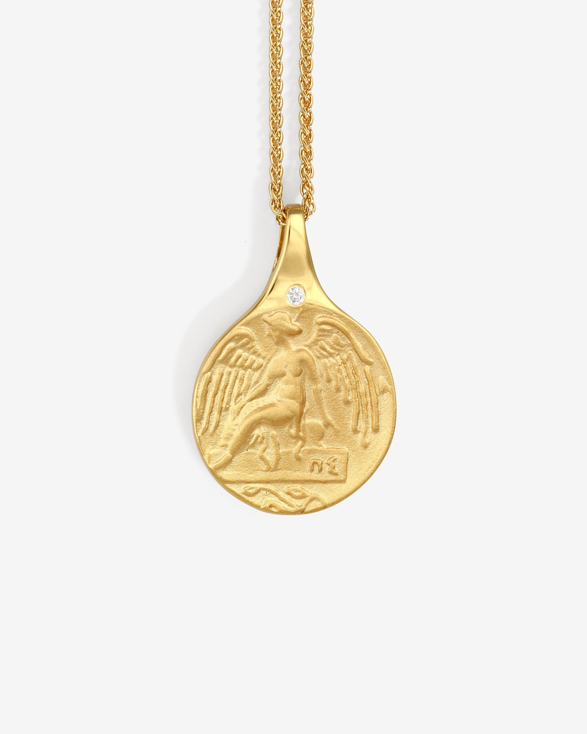 Image of Guardian Angel Necklace Gold Vermeil