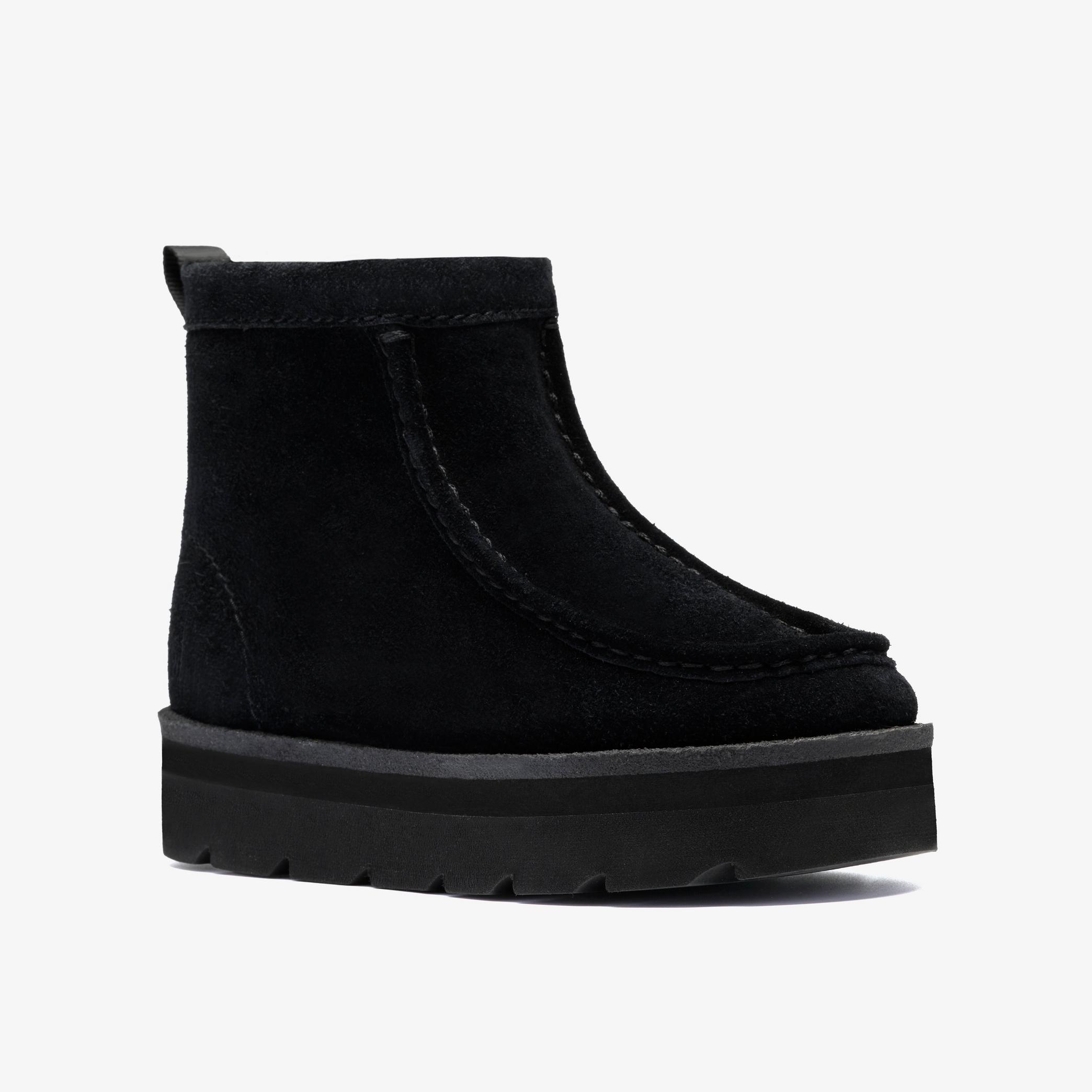 Shop Meare Rooey Black Suede Warmlined