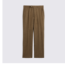 Gold Flannel Wide Leg Trousers