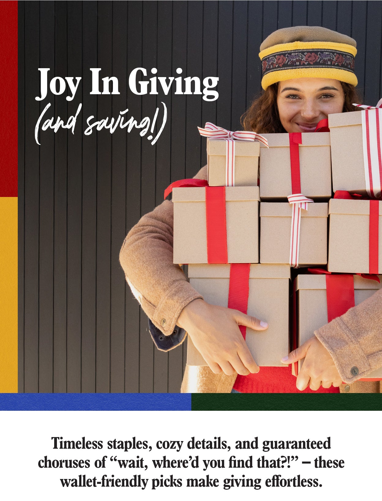 Joy In Giving. Shop Gifts Under $100