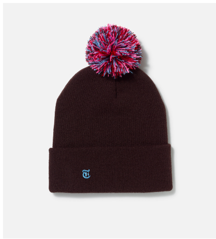 “T” Logo Beanie With Multicolor Pompom