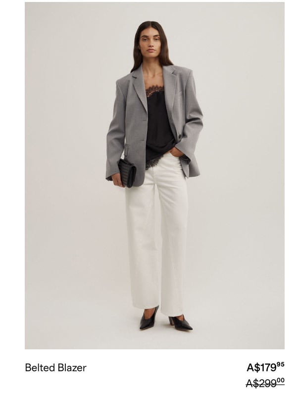 Belted Blazer | A$179.95