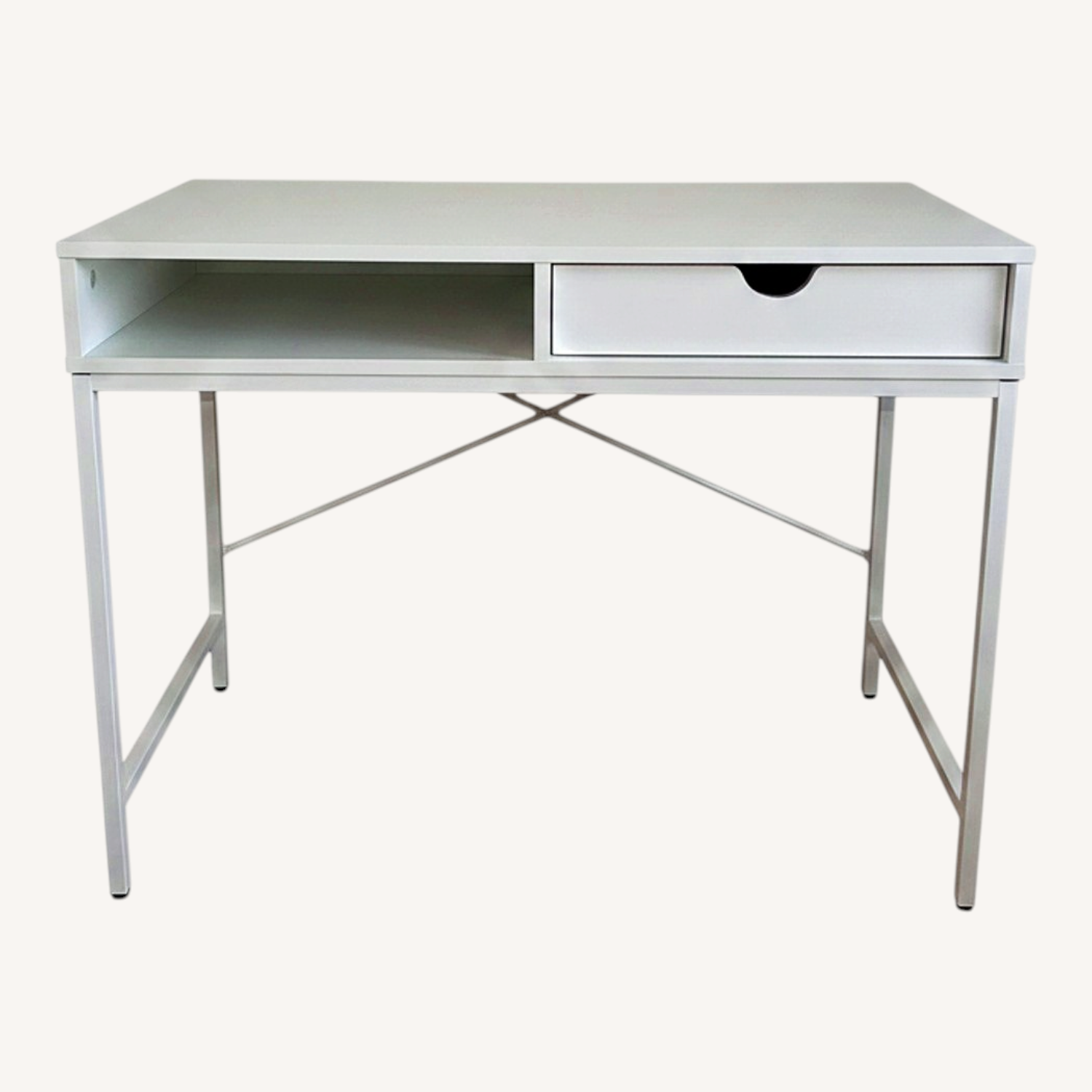 Image of Ikea White Wood Desk