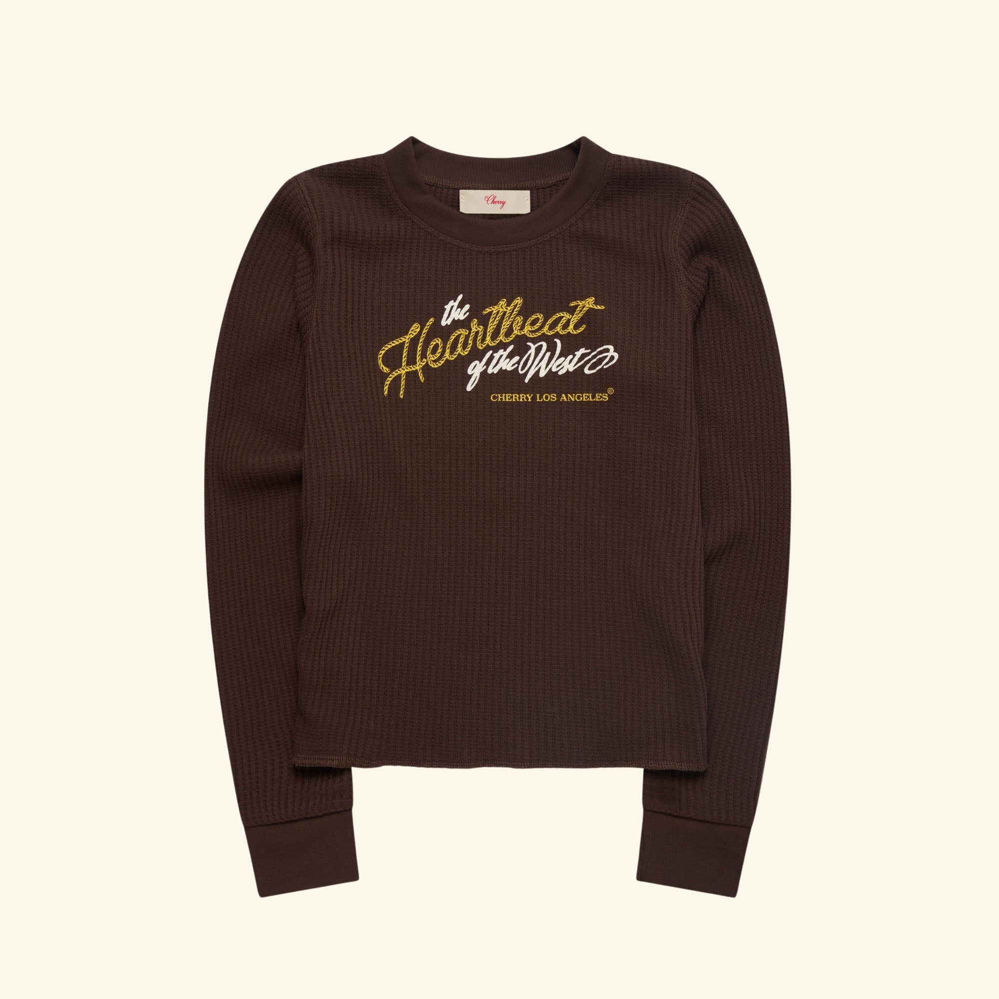 Image of Women's Heartbeat Thermal Longsleeve (Chocolate)