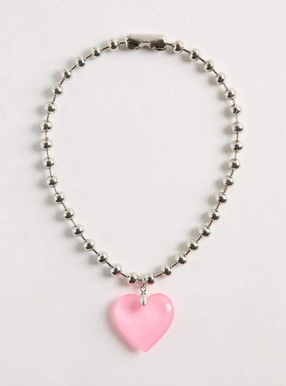 Shotbead Heart Necklace